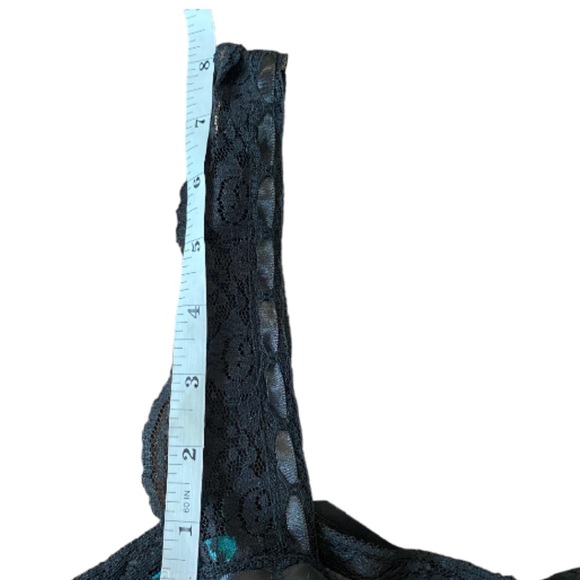 Y2K Betsey Johnson Slip Dress Size P Animal Print Satin Lace Teal Black - Picture 14 of 14